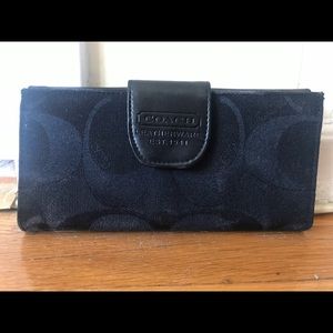 Black coach signature wallet